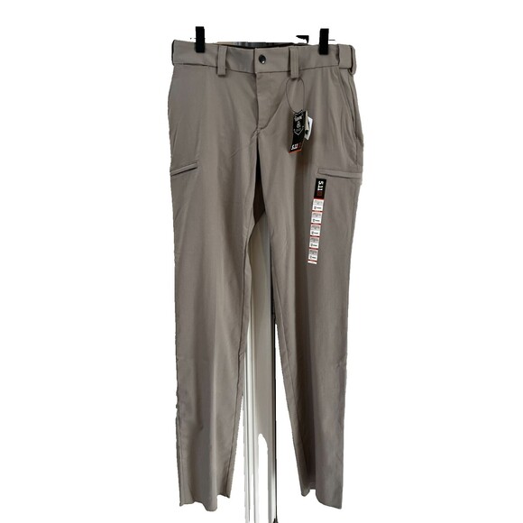 5.11 Women’s sz 12 Uniform Pants Flex-Tac Straight Fit Tan UNHEMMED Wool Bld NEW - Picture 2 of 15